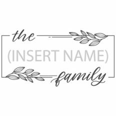 the family horizontal name frame