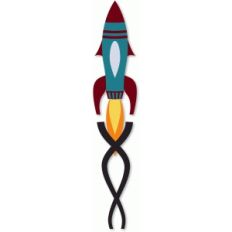 cartoon rocket ship