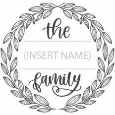 leaf circle family frame