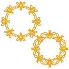 honey bee circle wreath frame