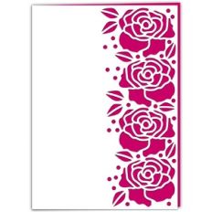 roses cutout lace edged card