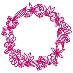 summer flower garden wreath garland frame