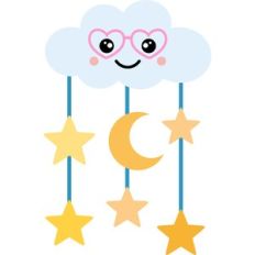 cute cloud with stars