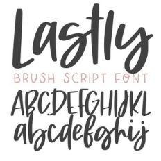 lastly brush script font