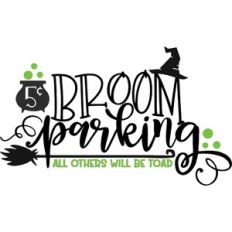 broom parking - halloween design