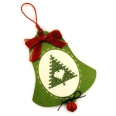 ornament bell cross stitch tree