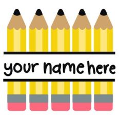 pencil name plate