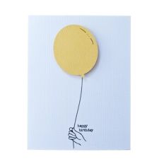 hand holding balloon birthday card