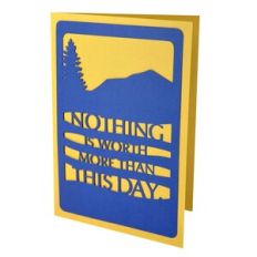 nothing is worth more quote stencil card