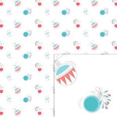 christmas ball digital paper