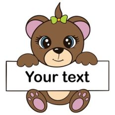 bear with table