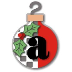 ornament round checker monogram a