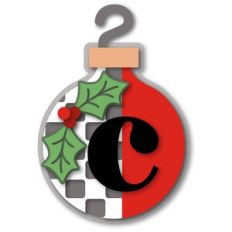 ornament round checker monogram c