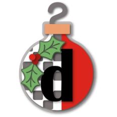 ornament round checker monogram d