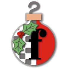 ornament round checker monogram f