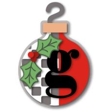 ornament round checker monogram g