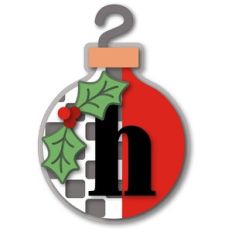 ornament round checker monogram h