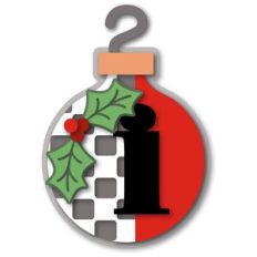 ornament round checker monogram i