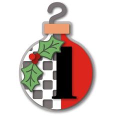 ornament round checker monogram l
