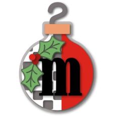 ornament round checker monogram m