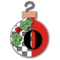 ornament round checker monogram o
