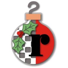 ornament round checker monogram r