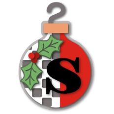 ornament round checker monogram s