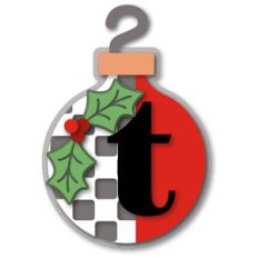 ornament round checker monogram t