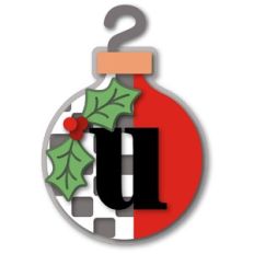 ornament round checker monogram u