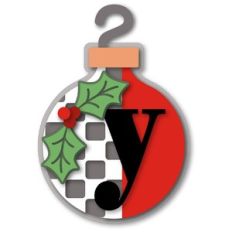 ornament round checker monogram y