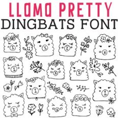 cg llama pretty dingbats
