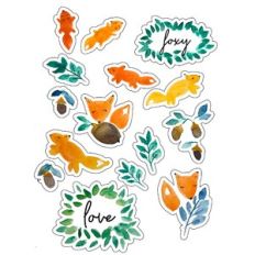 ml fox watercolor stickers