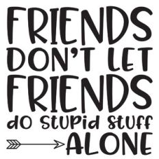 friends don't let friends do stupid stuff alone