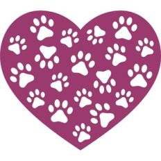 paw print heart