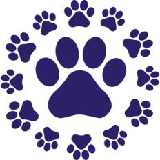 paw print circle
