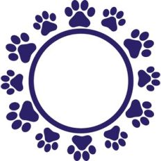 paw print monogram