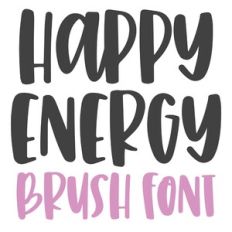 happy energy bold brush font