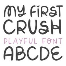 my first crush handwriting font