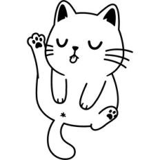 cat licking itself