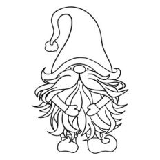 silhouette christmas gnome