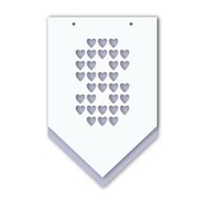 layered banner heart pattern number 8