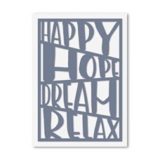cut out words poster happy hope