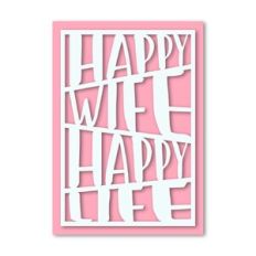 cut out quote poster happy wife