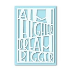 cut out quote poster aim higher