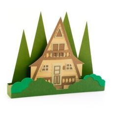 a-frame cabin box card