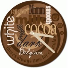 chocolate word clock