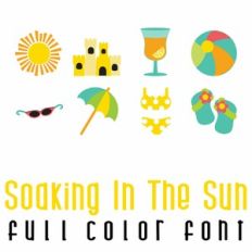 soaking in the sun full color font
