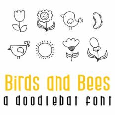 birds and bees doodlebat font