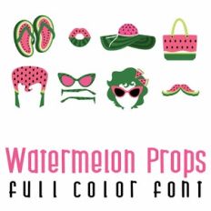 watermelon props full color font
