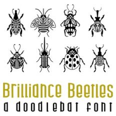 brilliance - beetles doodlebat font